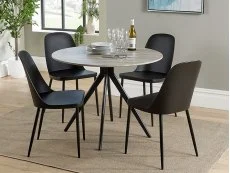 Core Core Aspen Round Grey Oak Dining Table