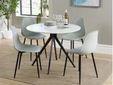 Core Core Aspen Round White Dining Table