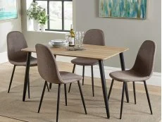 Core Core Aspen Rectangular Aged Oak Dining Set