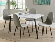 Core Core Aspen Rectangular White Dining Set