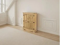 Core Core Corona 2 Door Waxed Pine Wooden Sideboard