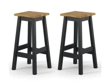Core Products Core Corona Black Set of 2 Edge High Breakfast Stool