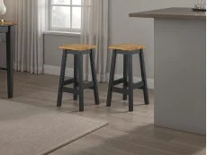 Core Products Core Corona Black Set of 2 Edge High Breakfast Stool