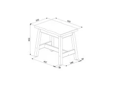 Core Core Corona Black Set of 2 Edge Small Dining Bench