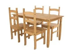 Core Core Corona Waxed Pine Rectangular Dining Set