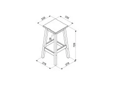 Core Core Corona Grey Set of 2 Edge High Breakfast Stool