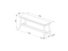 Core Core Corona Grey Edge Large Dining Bench
