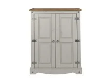 Core Core Corona Grey and Waxed Pine 2 Door Wooden Sideboard