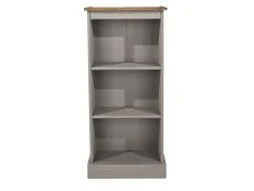 Core Products Core Corona Grey Wax Low Narrow Bookcase