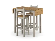 Core Core Corona Grey Drop Leaf Rectangular Dining Table and Chairs Set