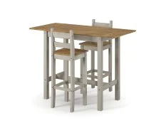 Core Core Corona Grey Drop Leaf Rectangular Dining Table and Chairs Set