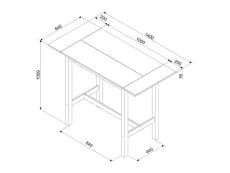 Core Core Corona Grey Drop Leaf Rectangular Dining Table and Chairs Set