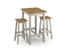 Core Core Corona Grey and Waxed Pine Small Rectangular Dining Table and Chairs Set