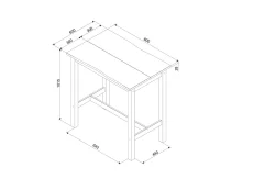 Core Products Core Corona Grey Small Rectangular Dining Table and Chairs Set