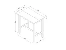 Core Core Corona Grey and Waxed Pine Small Rectangular Dining Table and Chairs Set