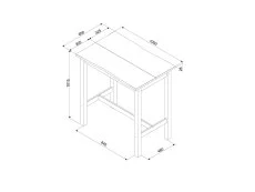 Core Core Corona Grey and Waxed Pine Large Rectangular Dining Set