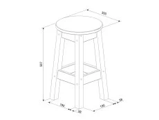 Core Core Corona Grey and Waxed Pine Oval Drop leaf Dining Table & 2 Stool Set