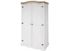 Core Products Core Corona White Wax 2 Door Wardrobe