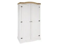 Core Products Core Corona White Wax 2 Door Wardrobe