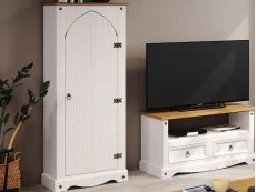 Core Core Corona White Wax Vestry Wooden Cupboard