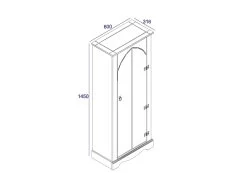 Core Core Corona White Wax Vestry Wooden Cupboard