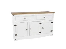 Core Products Core Corona White Wax 3 door 2 Drawer Sideboard