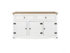 Core Products Core Corona White Wax 3 door 2 Drawer Sideboard