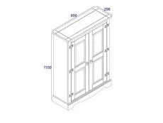 Core Core Corona White Wax 2 Door Cupboard