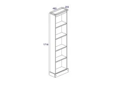 Core Core Corona White Wax Wooden Tall Bookcase
