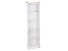 Core Core Corona White Wax Wooden Tall Bookcase