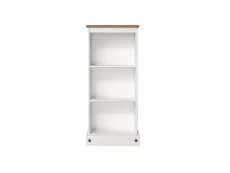 Core Products Core Corona White Wax Wooden Low Bookcase