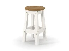 Core Core Corona White Wooden Set of 2 Low Dining Stools