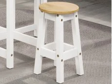 Core Core Corona White Wooden Set of 2 Low Dining Stools