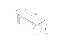 Core Core Linea Grey 120cm Dining Bench
