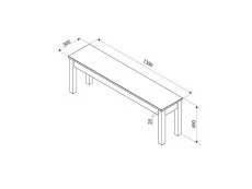 Core Core Linea Grey 150cm Dining Bench