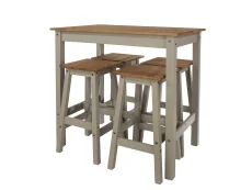 Core Products Core Linea Grey Dining Table and 4 Chair Set