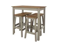 Core Core Linea Grey Dining Table and 4 Chair Set