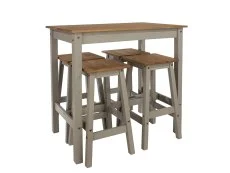 Core Core Linea Grey Dining Table and 4 Chair Set