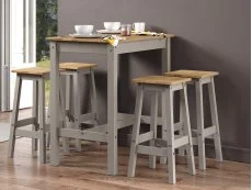 Core Core Linea Grey Dining Table and 4 Chair Set
