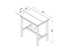 Core Products Core Linea Grey Dining Table and 4 Chair Set