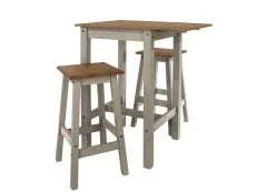 Core Core Linea Grey Drop Leaf Dining Table & 2 Stool Set