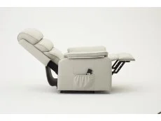 TGC TGC Blair Single Motor Light Grey Air Leather Riser Recliner Chair