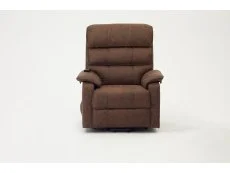 TGC TGC Lewis Single Motor Brown Air Faux Leather Riser Recliner Chair