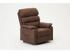 TGC TGC Lewis Single Motor Brown Air Faux Leather Riser Recliner Chair