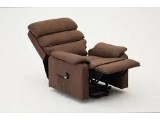 TGC TGC Lewis Single Motor Brown Air Faux Leather Riser Recliner Chair