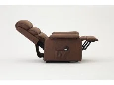 TGC TGC Lewis Single Motor Brown Air Faux Leather Riser Recliner Chair