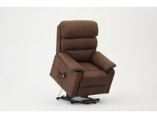 TGC TGC Lewis Single Motor Brown Air Faux Leather Riser Recliner Chair