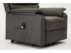 TGC TGC Lewis Single Motor Dark Grey Fabric Riser Recliner Chair