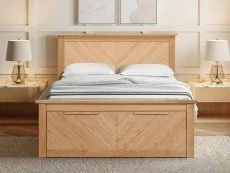 Limelight  Limelight Kenji 6ft Super King Size Oak Wooden 1 Drawer Bed Frame