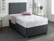 Dura Clearance - Dura York Damask 3ft6 Large Single Reinforced divan set in Carlton Black
